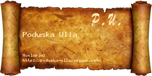 Poduska Ulla névjegykártya